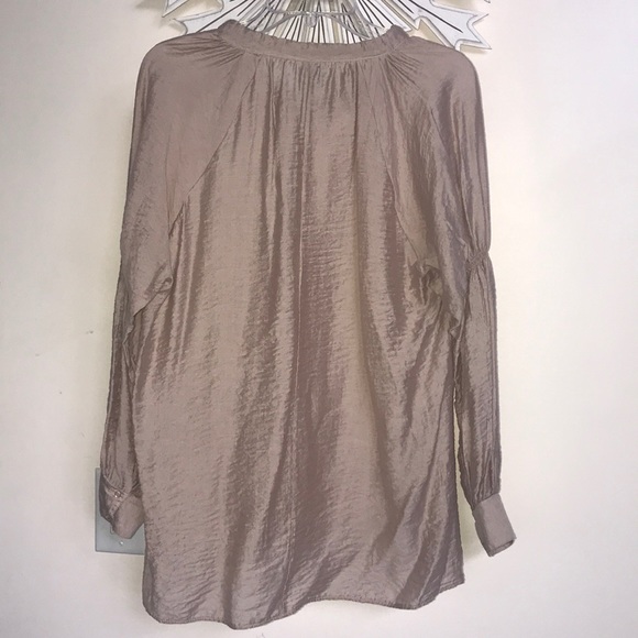 A Collection boho taffeta long sleeve blouse M - Picture 2 of 7